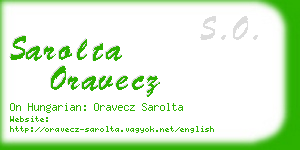 sarolta oravecz business card
